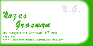 mozes grosman business card